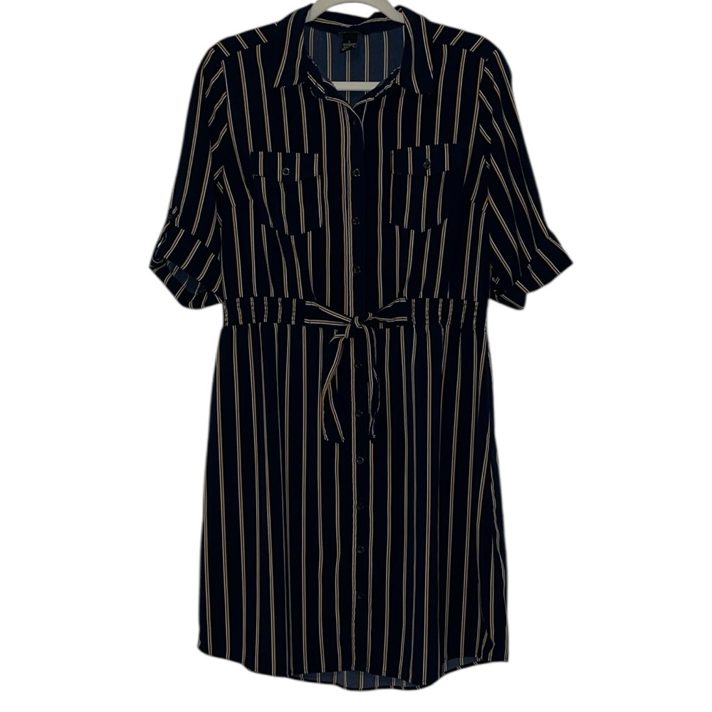 ⚡️ 3 for $30 ⚡️ Millenium Striped Button Front Shirt Dress